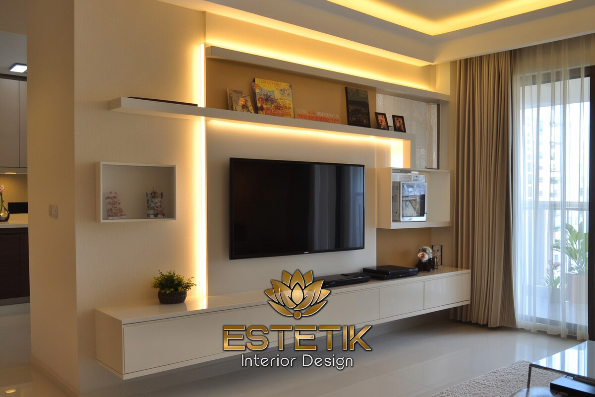 furnitur minimalis di ruang tamu