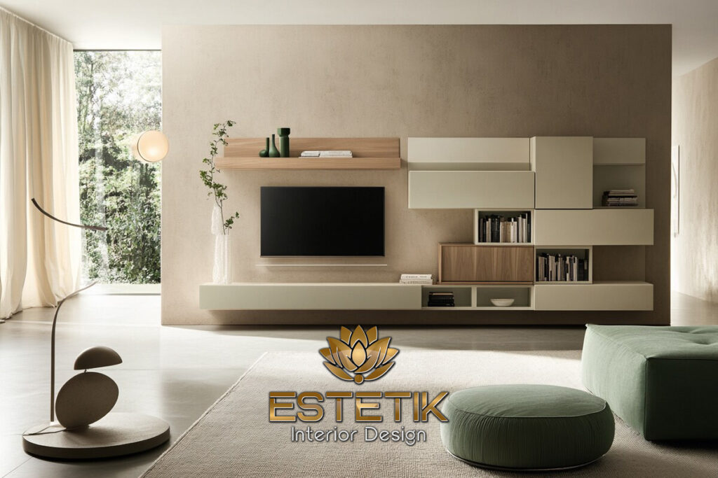 ruang multifungsi dengan furnitur minimalis