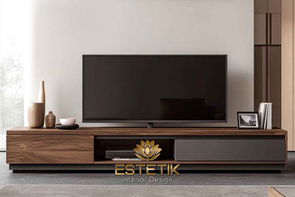 ruang tamu dengan desain modern